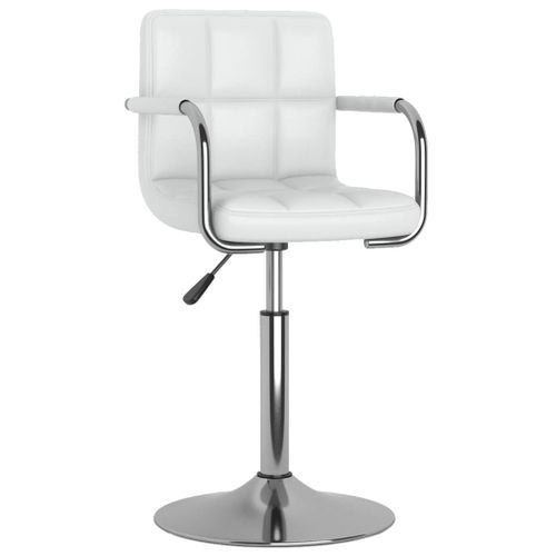 Vidaxl Chaise De Salle À Manger Blanc Similicuir