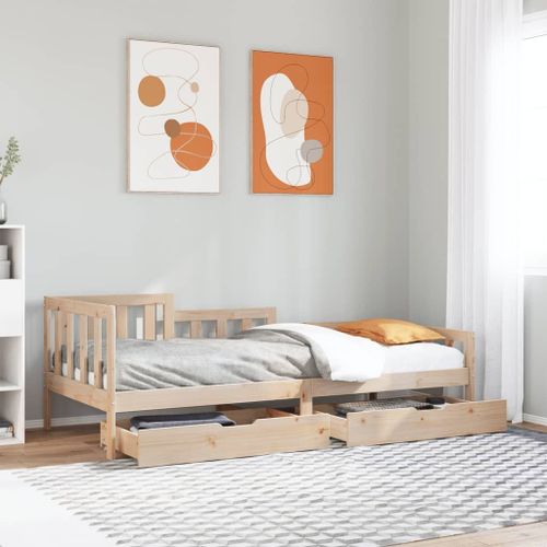 Vidaxl Lit De Jour Avec Tiroirs Sans Matelas 80x200 Cm Bois Massif