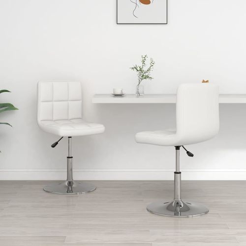 Vidaxl Chaises À Manger Lot De 2 Blanc Similicuir