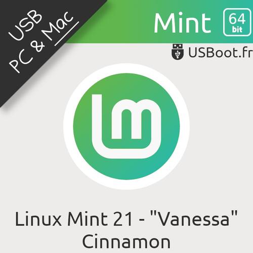 Clé Clef Usb 8go 8gb Bootable D'installation De Linux Mint 21 Vanessa 64bit