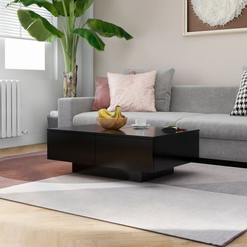 Vidaxl Table Basse Noir 90x60x31 Cm Aggloméré