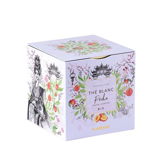 Cube thé blanc pêche bio 24 sachets