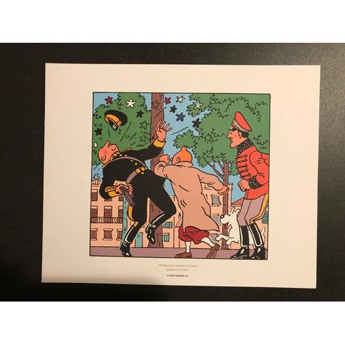 Affiche / Poster - Tintin - Coup De Poing - 19,5x24cm