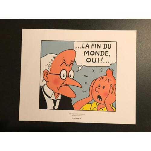 Affiche / Poster - Tintin - La Fin Du Monde - 19,5x24cm