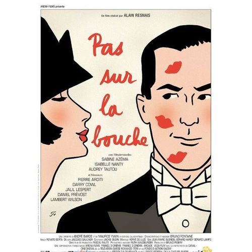 Affiche Originale Cinema - Pas Sur La Bouche - Alain Resnais - Sabine Azéma - 40x54cm