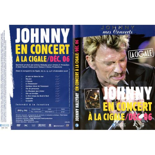 Johnny Hallyday Johnny En Concert À La Cigale (Décembre 2006) Dvd