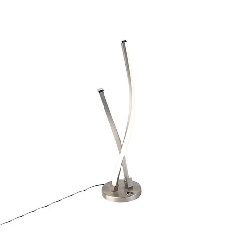 Paul Neuhaus Moderne Lampe De Table / Lampe Ã¡ Poser / Luminaire / Lumiere / ÃClairage Design En Acier Avec Led Et Variateur Tactile - Paulina Plastique /Mã©Tal Acier Bio / Intã©Rieur /...