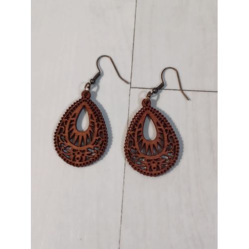 Boucles D'oreilles En Bois