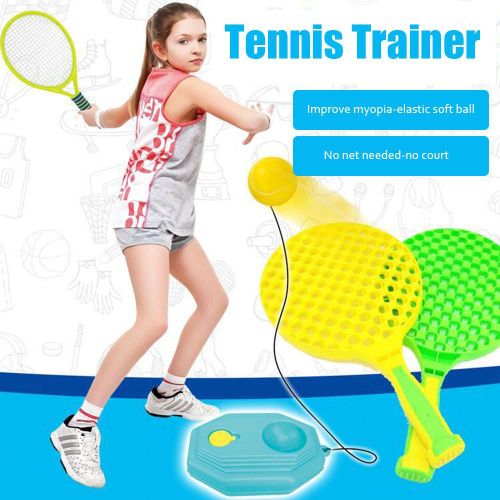 Ensemble D'entraînement De Tennis Portable, Entraîneur De Balles De Rebond Pour Enfants, Outil D'entraînement De Tennis D'intérieur Avec Corde