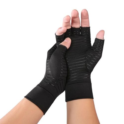 Gants D'équitation Unisexes, Demi-Doigt, Entraînement De Rééducation, Gants De Compression D'arthrite, Gants De Soins De Santé Pour Sports D'intérieur