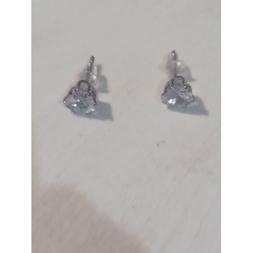 Boucles D'oreilles Strass Coeur