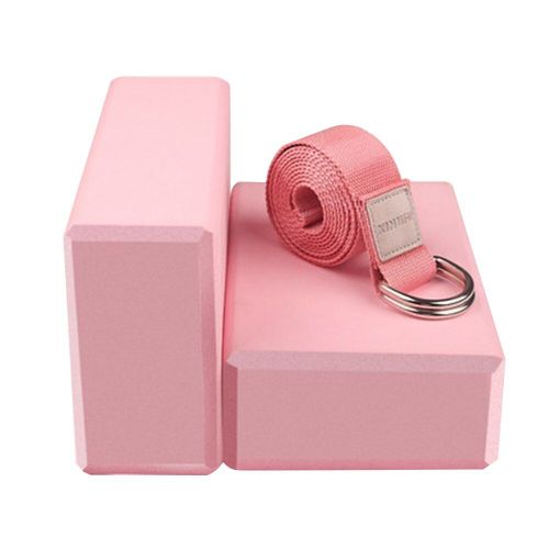 Ensemble De Blocs De Yoga En Mousse Eva Pour Femmes, 1 Sangle De Yoga, Haute Densité, Souple Et Antidérapante