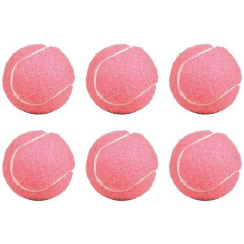 Balles De Tennis Roses Élastiques Résistantes À L'usure, Balles D'entraînement De 66mm Pour Dames Débutants, Balle De Tennis D'entraînement Pour Club, Paquet De New-6pcs