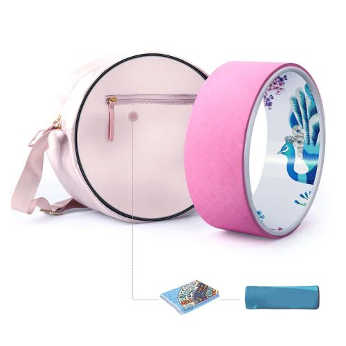 Sac De Rangement Pour Roue De Yoga Rose, Avec Fermeture Éclair, Bretelles Réglables, Sac À Bandoulière Multifonctionnel À Poche Supplémentaire Pour Roue De Yoga, Livraison Directe