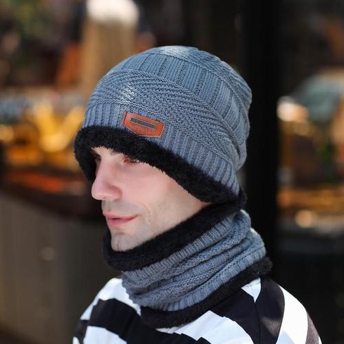 Bonnet D'hiver Tricot? En Laine Pour Homme, ?Pais Et Chaud, Noir, ? La Mode, Pour Le Ski, Nouveaut? 9