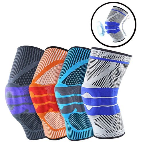 Protège-Rotule En Silicone, 1 Pièce, Genouillère De Printemps, Pour Le Basket-Ball, La Course À Pied, Compression, Genouillères De Soutien, 8