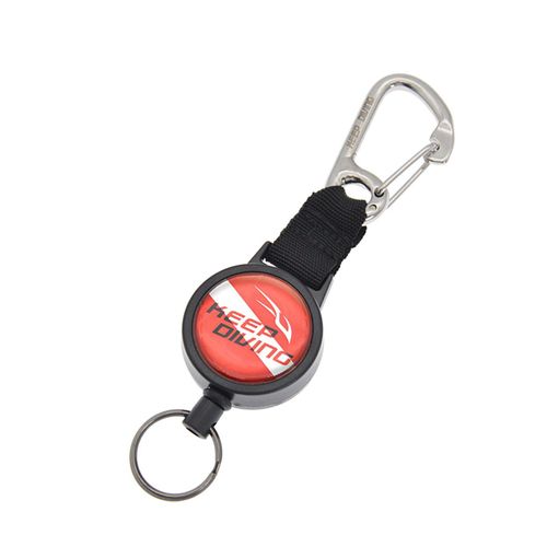 Porte-Clés Élastique Rétractable En Acier Inoxydable, Avec Câble Métallique De Résistance, Anti-Perte, Pour La Plongée