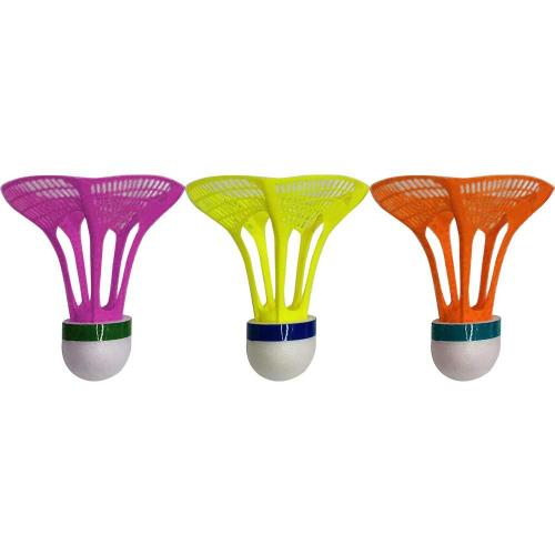Boule De Badminton En Plastique Et Nylon, 3 Pièces, Durable, Coupe-Vent, Stable, Pour Joueur Professionnel Ou Débutant, Couleur Aléatoire