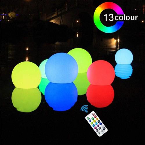 Boule de croissance gonflable à LED colorée avec télécommande, Flash lumineux coloré, pour la plage, décoration de fête à la piscine