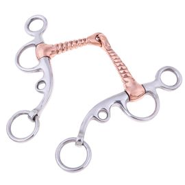 Reniflard Cheval 5 Pouces En Acier Inoxydable, Mors, Avec Vis En Cuivre, Incrustation Cavalier
