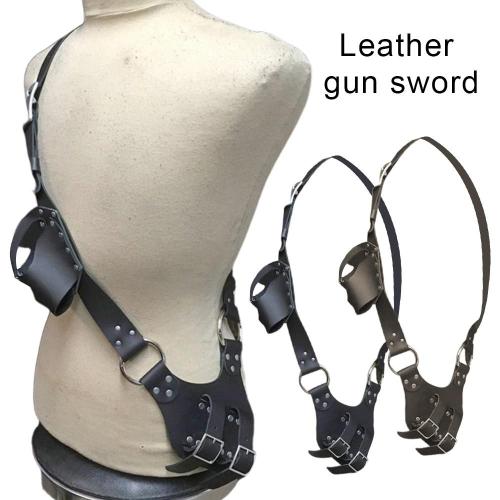 Ceinture D'épée En Cuir Véritable Rétro, Médiéval, Pour Jeu, Porte-Grenouille, Baldric, Accessoires De Sport