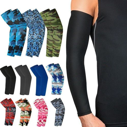 Manchons De Bras De Refroidissement En Nylon Pour Hommes, 1 Paire De Manchons De Protection Solaire Uv Pour Cyclisme En Plein Air, Pour Tatouages Cachés