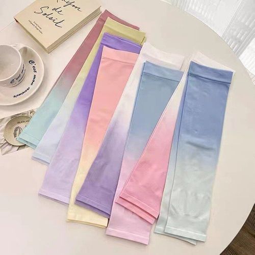 Gants Sans Doigts Pour Hommes Et Femmes, En Soie Glacée, Dégradé, Mode, Pour L'extérieur, Équitation, Protection Solaire, Nouvelle Collection Été 2022