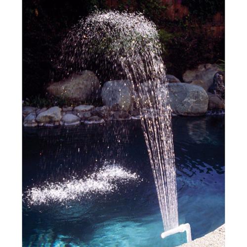 Fontaine de cascade de piscine au sol au-dessus de l'eau, fonction de pulvérisation, Direction et hauteur réglables