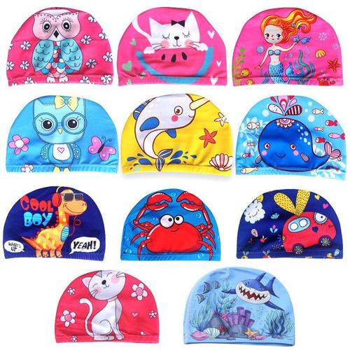 Bonnet De Natation Élastique Pour Enfants, Protection Des Oreilles, Joli Chapeau De Natation, Pour Garçons Et Filles