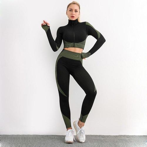 Tenue de yoga sans couture filles vêtements d'exercice costume de  gymnastique vêtements de fitness soutien-gorge de sport leggings femmes  vêtements de