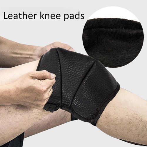 Genouillère De Protection En Cuir Pour Moto, Genouillère Chaude Pour L'extérieur, Protège Du Vent Et De L'hiver
