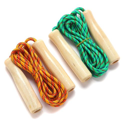 Corde À Sauter De Sport Avec Poignée En Bois, Couleur Aléatoire, Équipement D'entraînement Physique Pour Enfants, 2.5m, 1 Pièce