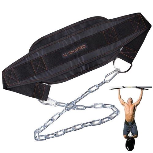 Ceinture D'haltérophilie En Néoprène Épais, Avec Chaîne De Trempage, Pour Tirer Le Menton Vers Le Haut, Fitness, Musculation, Gymnastique