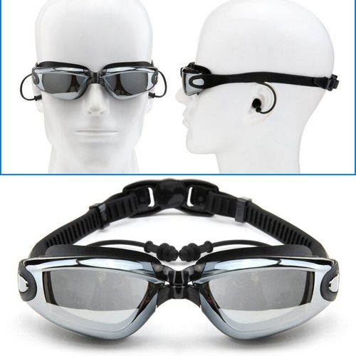 Lunettes De Natation Bouchon D'oreille Professionnel Adulte En Silicone, Lunettes De Piscine Anti-Buée Hommes Femmes Lunettes Optiques Étanches