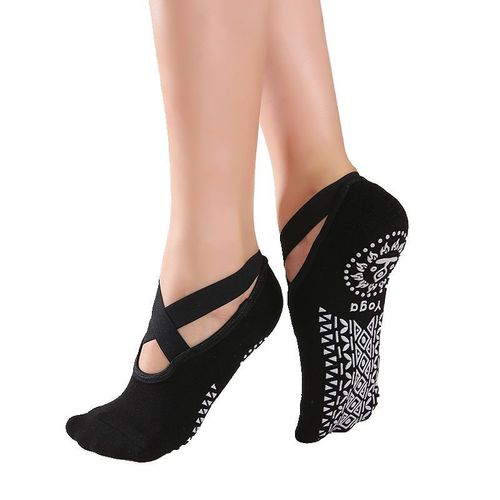 Chaussettes De Yoga Antidérapantes De Haute Qualité Pour Femmes, À Bandes, En Coton, Amortissantes, À Séchage Rapide, Pilates, Ballet, Bonne Adhérence
