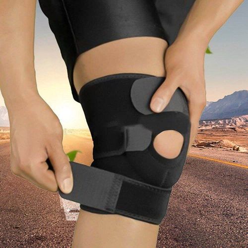 Manchon De Soutien Réglable Pour Genouillère, Stabilisateur De Rotule Ouverte, Protecteur En Nylon Pour L'arthrite, Déchirure Du Ménisque, Course À Pied, Sport, 1 Pièce