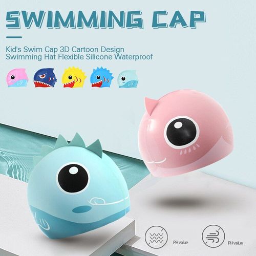 Casquette De Natation En Tissu Élastique Pour Enfants, Chapeau De Protection Des Oreilles, De Sport Aquatique, De Piscine, De Dessin Animé, Pour Garçons Et Filles