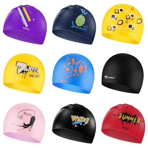 Bonnet De Bain Élastique Pour Hommes Et Femmes, 1 Pièce, Taille Unique, Imprimé De Fleurs Solides, Cheveux Longs, Sport, Piscine, Turban En Nylon