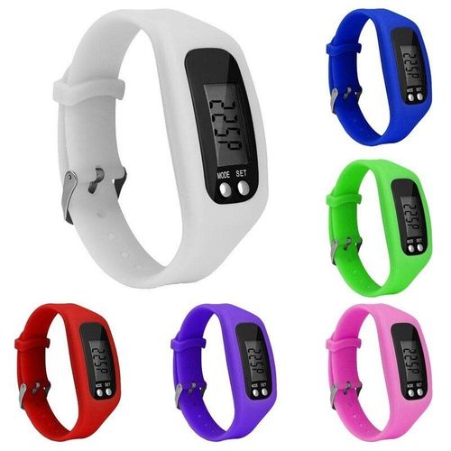 Podomètre En Silicone Pour La Course À Pied, Compteur De Pas, Podomètre, Calories, Montre Numérique