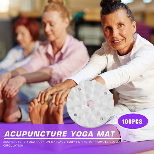 Tapis De Yoga Acupression, 100 Pièces, Coussin De Pilates En Plastique, Aiguille D'entraînement De Lotus Pour Exercices D'intérieur, Ornements De Sport