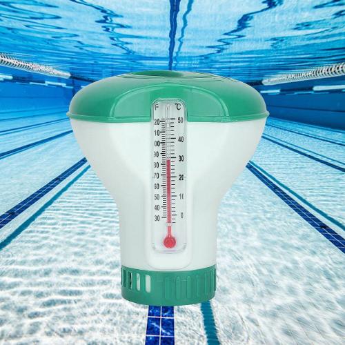 Distributeur de chlore flottant pour piscine, avec thermomètre, désinfection, pompe à applicateur automatique, accessoires de piscine