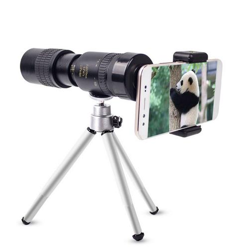 Télescope monoculaire 10-300x40 HD, Super téléobjectif, Zoom Version nuit, télescopique avec trépied, Clip pour téléphone, voyage en plein air, sport