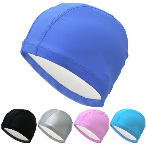 Bonnet De Natation ?Lastique Pour Adultes, De Couleur Unie, Unisexe, Extensible, ?Tanche, Avec Oreilles De Protection, Pour Femmes Et Hommes