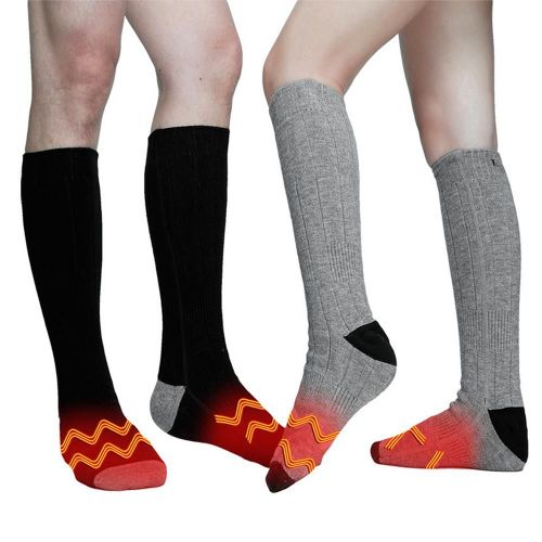 Chaussettes Chauffantes Usb Intelligentes, En Coton Épais, Couvre-Pieds Chauds D'extérieur, Pour Randonnée, Chasse, Vélo, Hiver