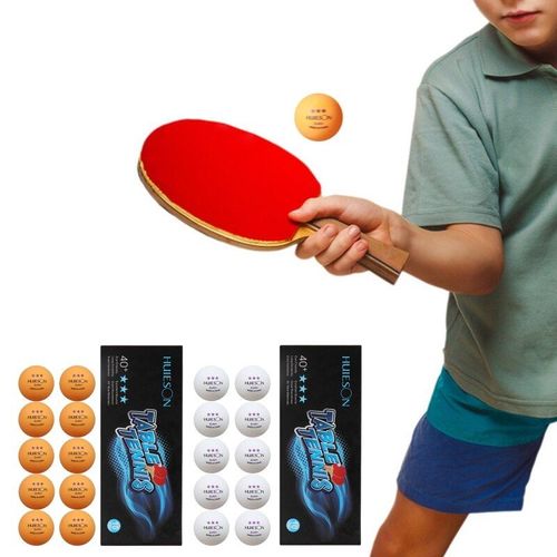 Balles De Tennis De Table De Sport, Blanc/Orange, Taille Officielle 40mm + Trois Étoiles, Professionnelles, 10 Pièces
