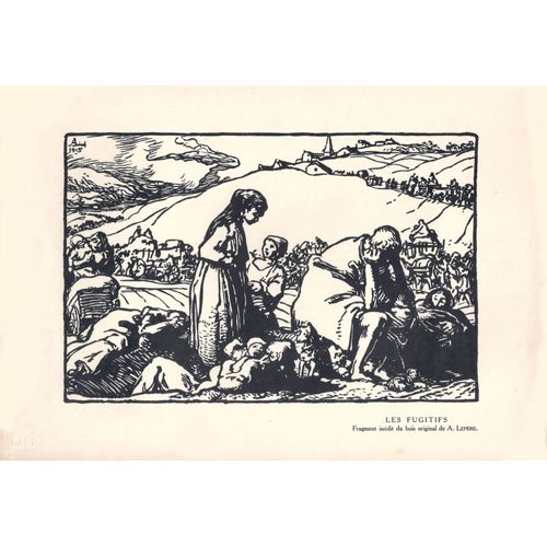 Gravure : Les Fugitifs 20,7 X 29,7