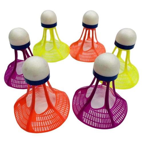 Boule En Plastique Et Nylon Pour L'entraînement Des Volants De Badminton, 3 Pièces/Lot, Résistance Au Vent, Pour Étudiants Adultes