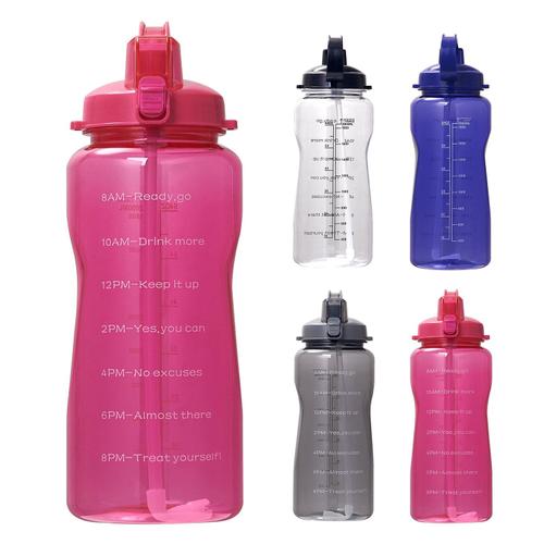 Bouteille D'eau En Tritan De 2l, 64oz, Sans Bpa, Pichet De Sport Portable, Support Mobile, Pour Randonnée En Plein Air