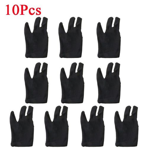 Gants De Billard Professionnels À 3 Doigts, 10 Pièces, Accessoires De Balles De Tennis De Table