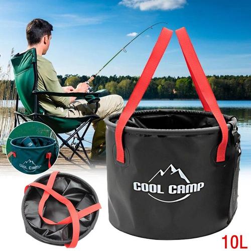 Seau De Pêche Pliable 10l, Sac À Eau Portable Pour Camping En Plein Air, Bassin Pliable Pour Voiture, Jardinage, Outil De Lavage